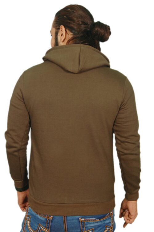 Men hooded sweatshirt - olive, black, grey