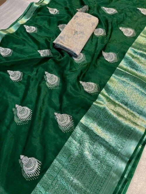 Kanchipuram Organza Saree - Image 5