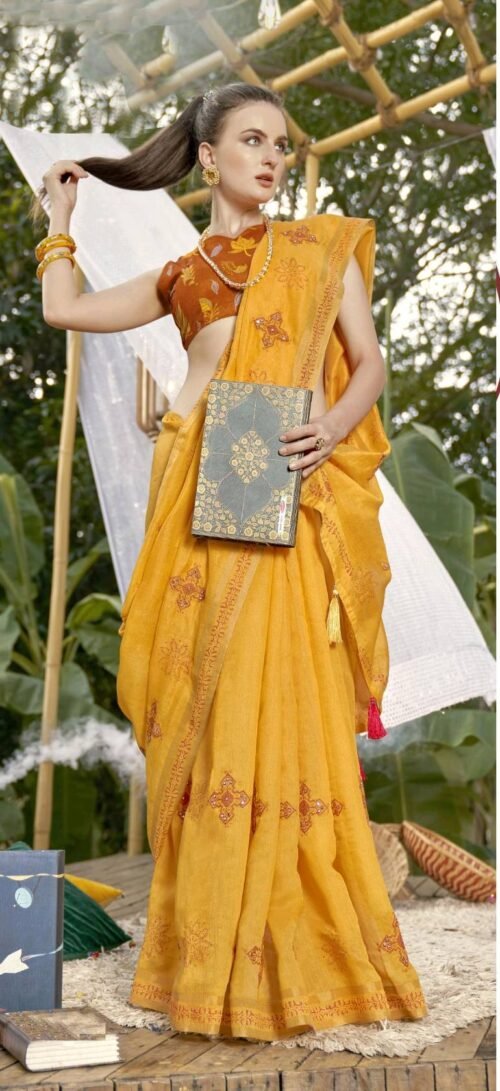 Triveni Sarees VESH BHUSHA Cotton - Image 4