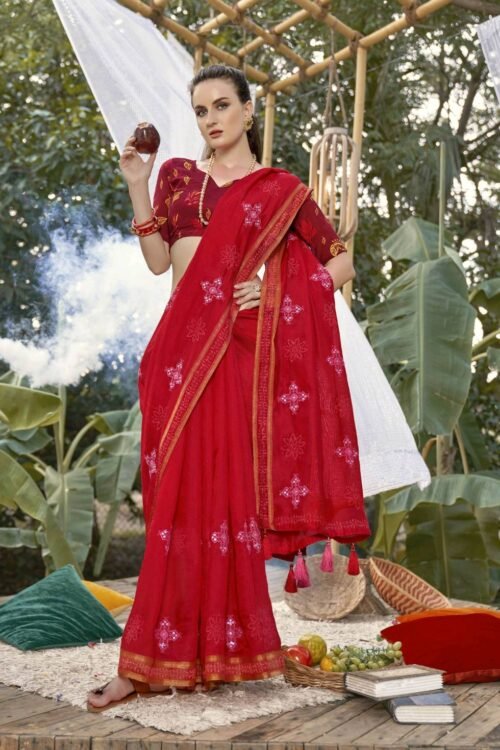 Triveni Sarees VESH BHUSHA Cotton - Image 6