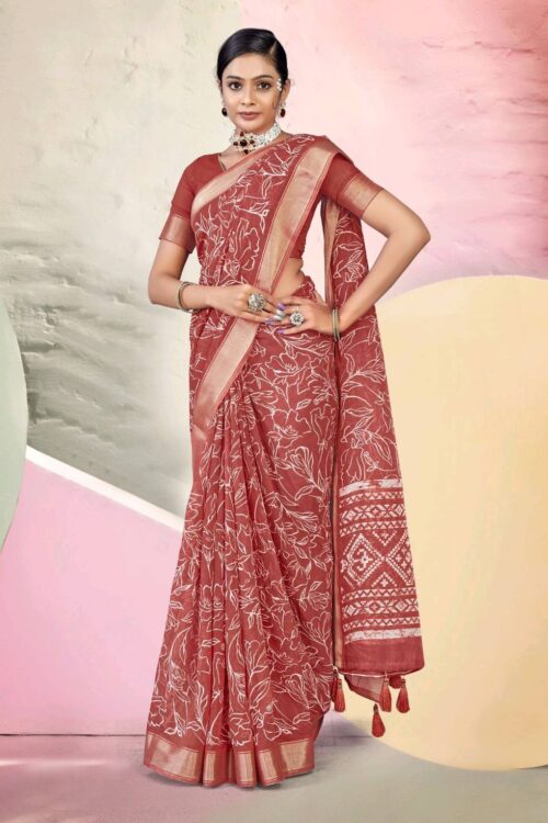 Triveni Sarees NAVGEET  06 Linen - Image 5