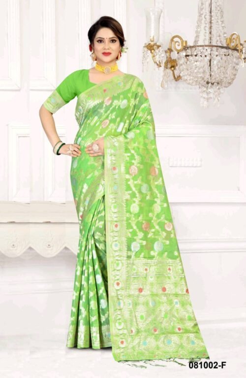 Shakunt Weaves Kasol 02 Cotton Jacquard Saree Set - Image 6