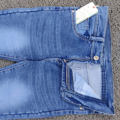 Men jeans set 5pcs blue polly knitting