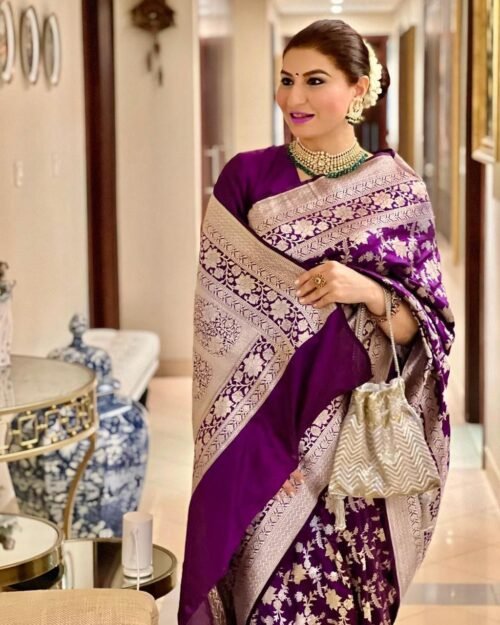 Unleash Festive LICHI Silk Banarasi Saree with new Festival Hit Season - Image 2