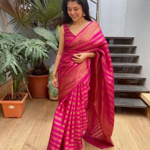 Lichi silk banarasi saree