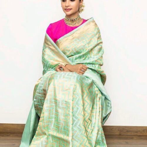 Lichi silk banarasi saree2