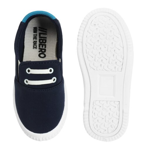 Libero Boys Foam Fabric Navy Loafers - Image 5