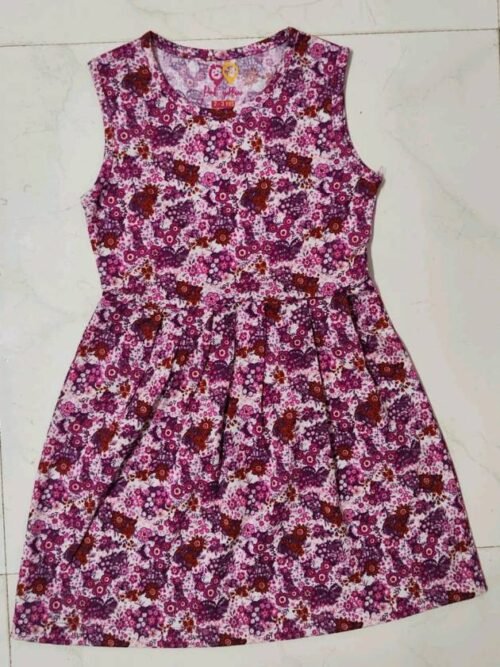 Girls Cotton Sleeveless Frocks - Image 6