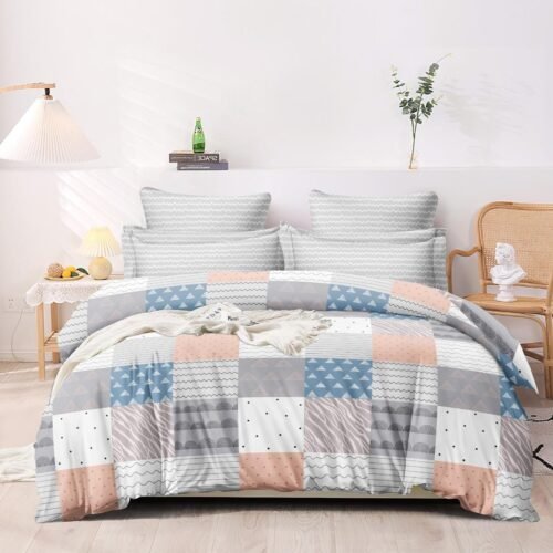 Soft touch brand double bed queen size bedsheet set