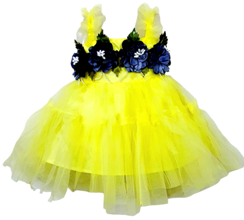 Net Embellished Beautiful Party Wear Frock for Girls - Image 3