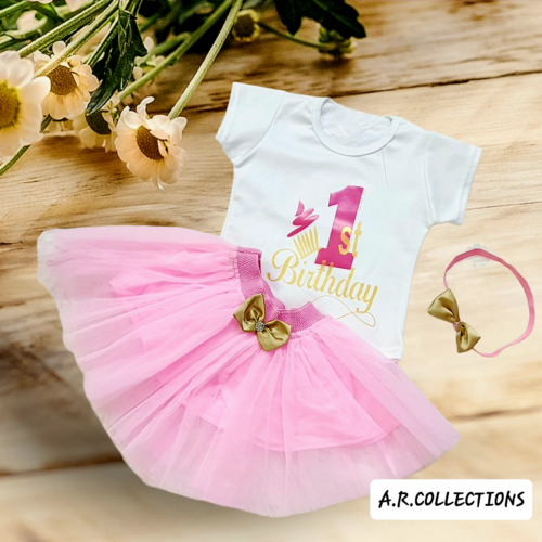 Baby girl birthday dress set