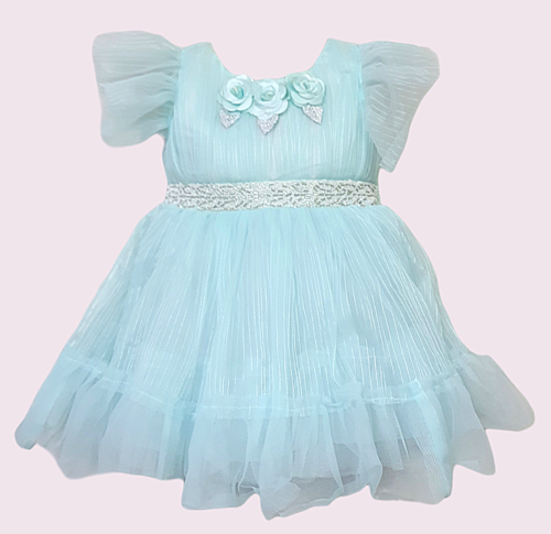 Net embellished party wear frock for girls