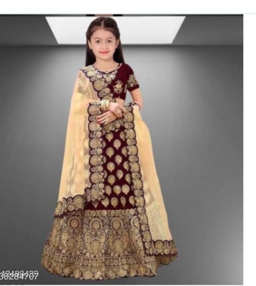 KID'S LEHENGA CHOLI 3 PIECE SETS - Image 4