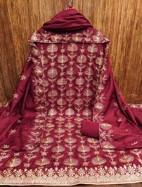 Vichitra silk dress material