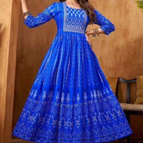 Long Anarkali Gown