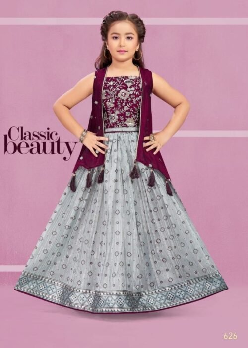 Designer Jorget with Handwork  kids girl Set