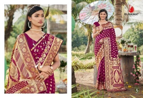 BUNAWAT Pranchal Silk Saree - Image 6