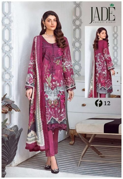 Heavy Cotton Digital Printed Karachi Dress material - Image 6