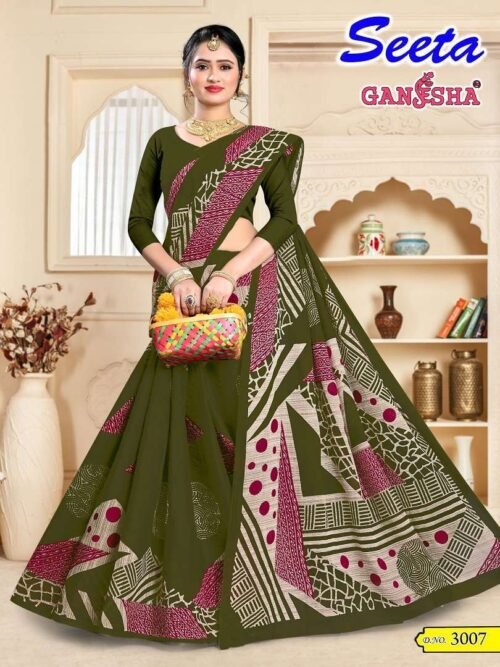 Cotton Sarees With Blouse - Image 10