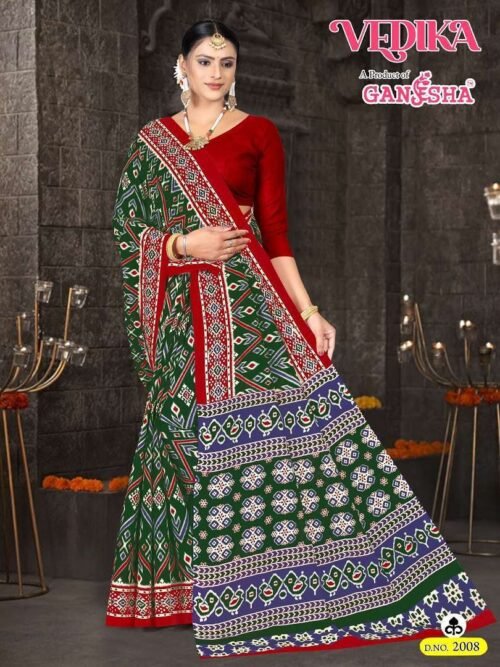 Cotton Sarees With Blouse - Image 2