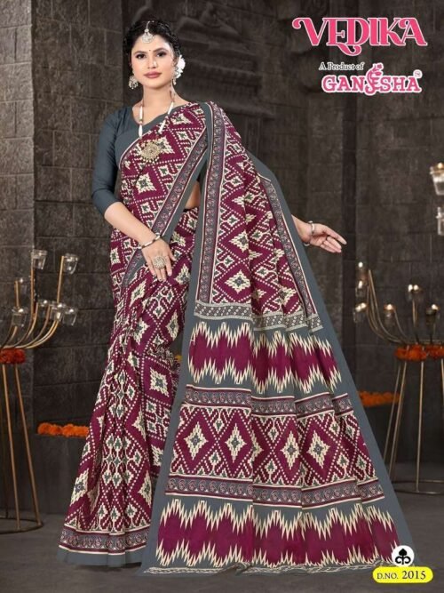 Cotton Sarees With Blouse - Image 8