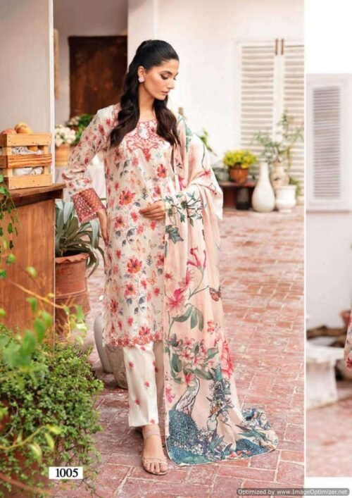 Heavy Cotton Digital Printed Karachi Dress material - Image 4