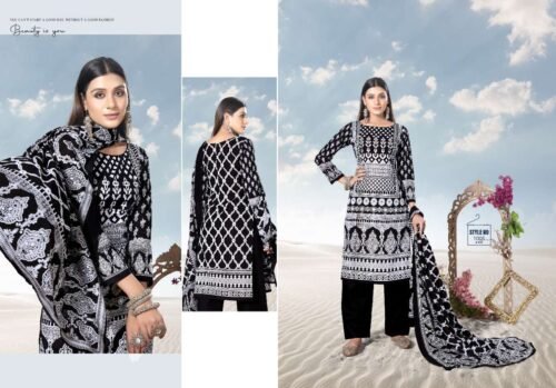 Heavy Cotton Digital Printed Karachi Dress material - Image 2