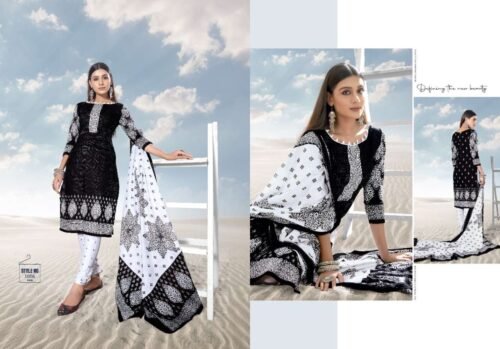 Heavy Cotton Digital Printed Karachi Dress material - Image 3