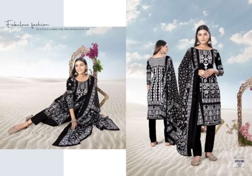 Heavy Cotton Digital Printed Karachi Dress material - Image 6