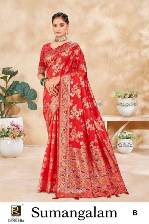 ronisha sumangalam banarasi silk saree wholesale saree manufacturers in surat 2 2024 02 28 17 55 38 | VastrMitr