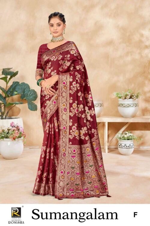 ronisha sumangalam banarasi silk saree wholesale saree manufacturers in surat 3 2024 02 28 17 55 38 | VastrMitr