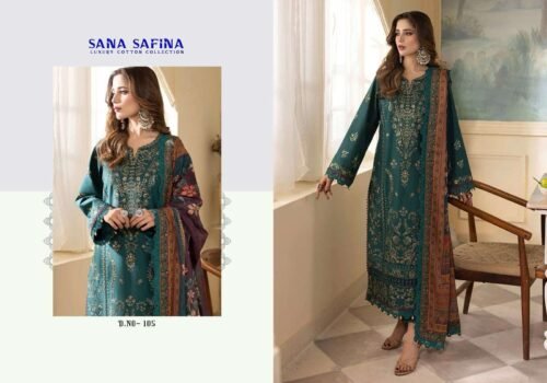 Luxury Cotton Karachi Dress Material - Image 4