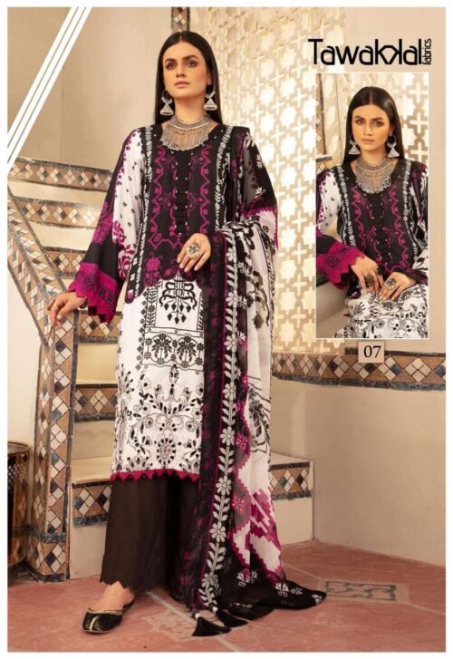 Designer Dress material , Karachi cotton Dress Material - Image 5