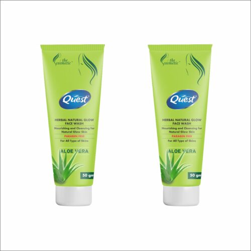 Quest herbal natural glow aloe vera face wash