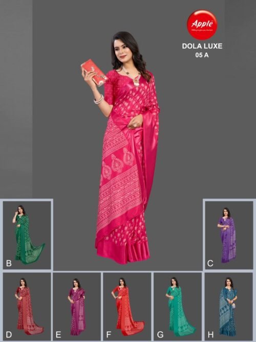 Dola satin patta Saree - Image 2