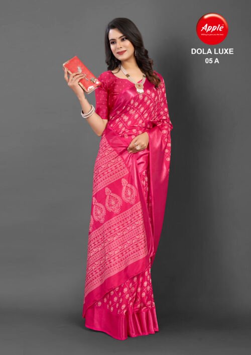 Dola satin patta Saree