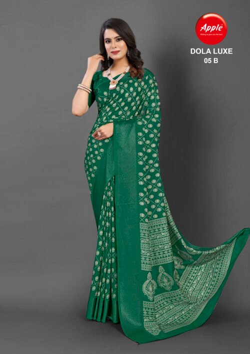 Dola satin patta Saree - Image 3