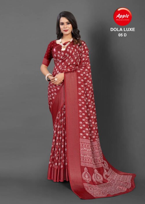 Dola satin patta Saree - Image 5