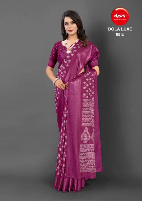 Dola satin patta Saree - Image 6