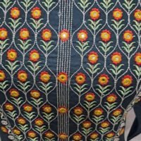 Rayon heavy embroidered kurti with gota lace work - Image 3