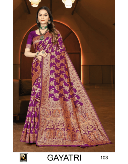 GAYATRI BY RONISHA SAREE BANARASI SILK PREMIUM FABRICS SUPER HIT COLLECTION SAREES - Image 3