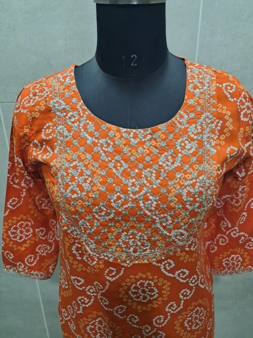 Rayon Bhandej Printed Kurti - Image 2