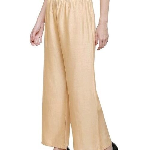 Rayon solid palazzo with elastic and hanger hooks 8 | VastrMitr
