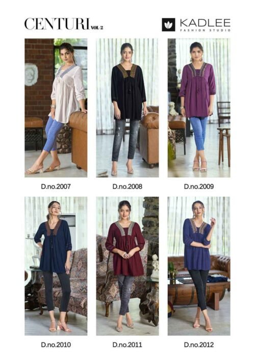 Kadlee Centuri Vol-2 Rayon Top 6 pcs Cataloge - Image 8