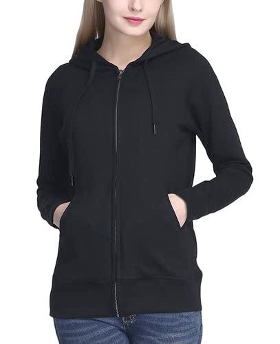 Women's black zipper hoodie