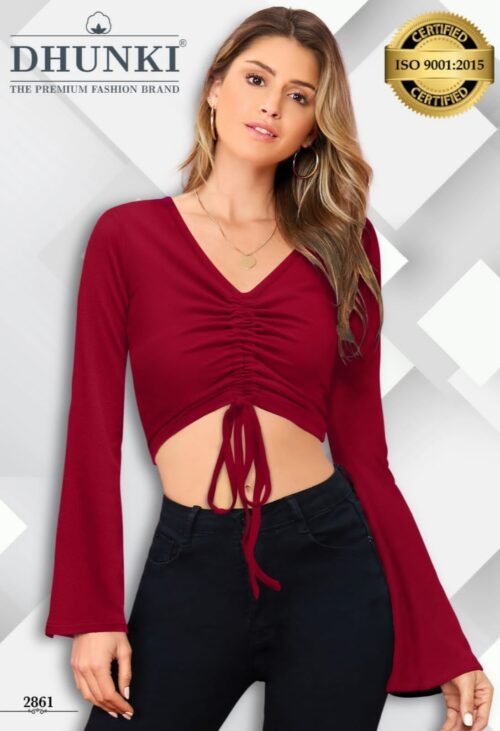 designer sleeve and front Top