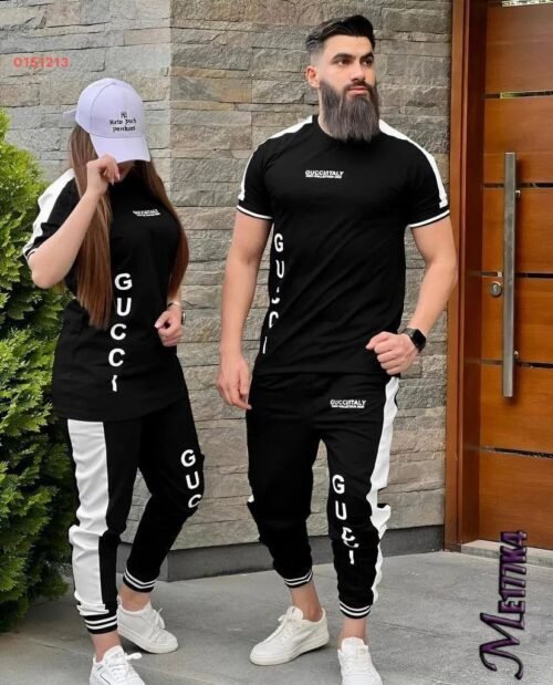 Premium Couple  Tracksuit T-shirt + Lower