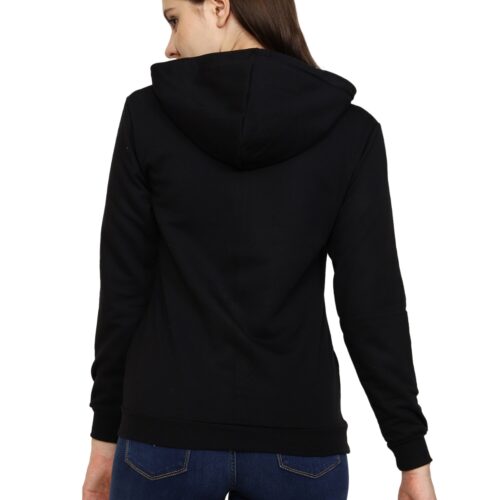 Women's black zipper hoodie