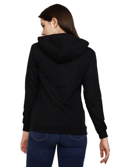 Women's black zipper hoodie