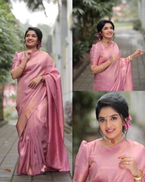 Banarsi soft lichi silk saree